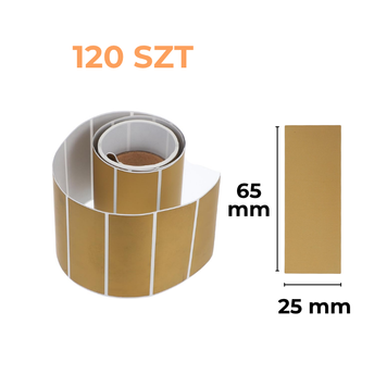 Zdrapki Naklejki Złote Prostokątny WŁASNĄ ZDRAPKĘ DIY 25*65 mm 120 sztuk