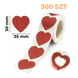 Naklejki zdrapki zdrapka DIY 30x35mm SERCA Czerwony - 300 szt