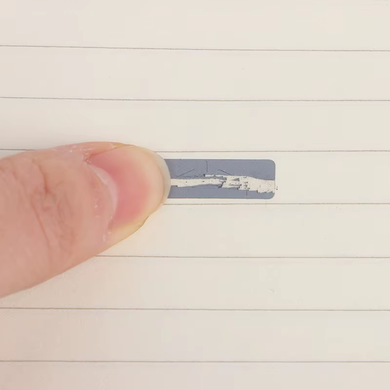 1000 szt Naklejki zdrapki zdrapka samoprzylepne DIY Prostokąt 8x26mm Szara