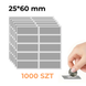 Naklejki zdrapki Prostokąt zdrapka DIY 25x60mm Szary - 1000 szt