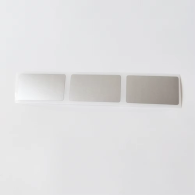 Naklejki zdrapki zdrapka DIY 23x42mm Srebrne - 100 szt