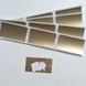 Naklejki zdrapki zdrapka DIY 23x42mm Złote - 100 szt